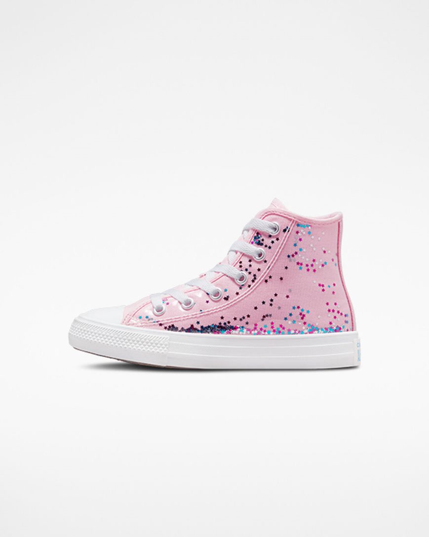 Tenis Converse Chuck Taylor All Star Encapsulated Glitter Cano Alto Menina Laranja Rosa Azuis | PT U0573T9